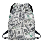 US Dollar Pattern Print Drawstring Backpack