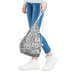 US Dollar Pattern Print Drawstring Bag