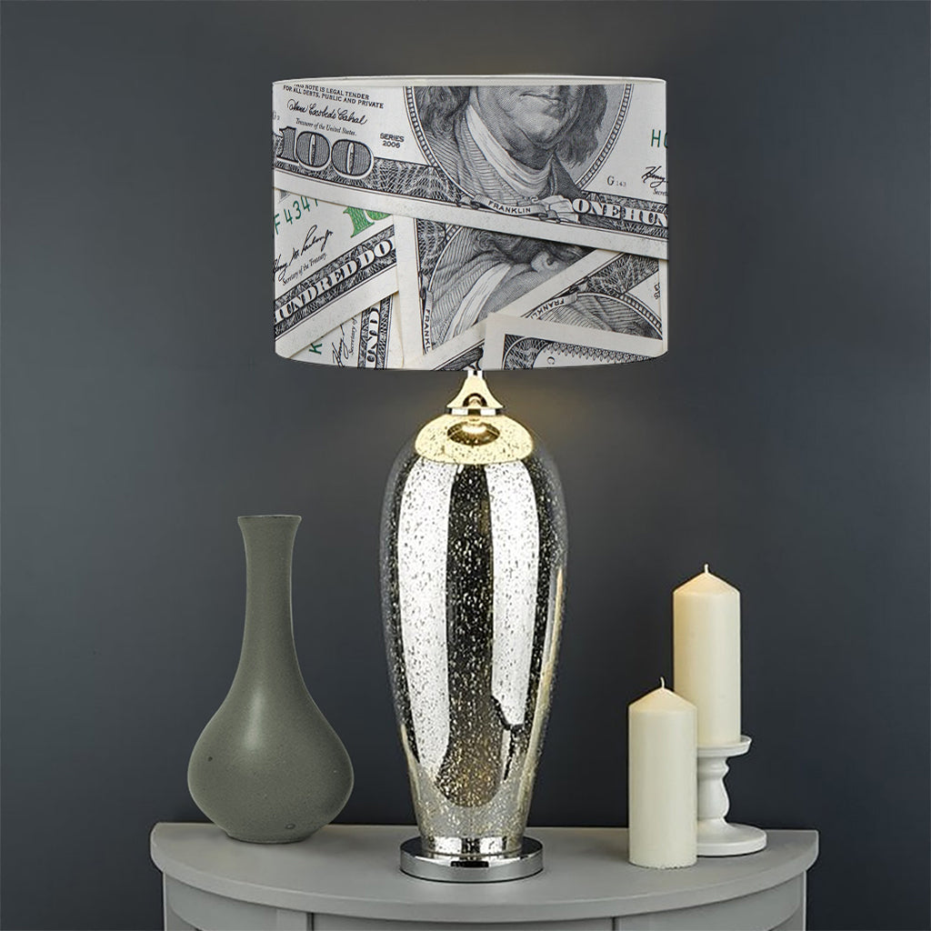 US Dollar Pattern Print Drum Lamp Shade