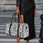 US Dollar Pattern Print Duffle Bag