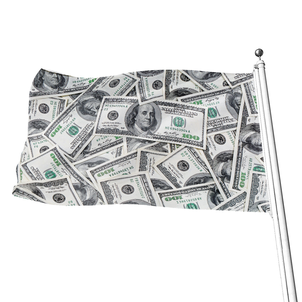 US Dollar Pattern Print Flag