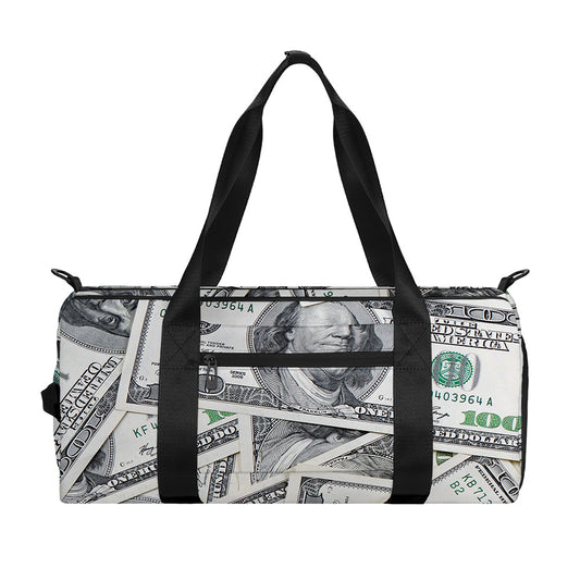 US Dollar Pattern Print Gym Bag