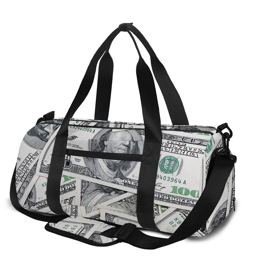 US Dollar Pattern Print Gym Bag