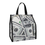 US Dollar Pattern Print Insulated Lunch Tote