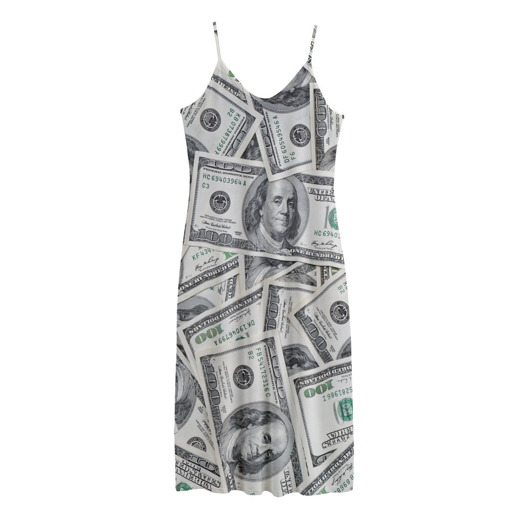 US Dollar Pattern Print Jersey Midi Cami Dress