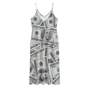 US Dollar Pattern Print Jersey Midi Cami Dress