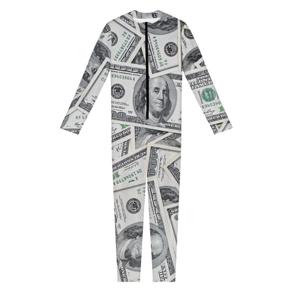 US Dollar Pattern Print Jumpsuit