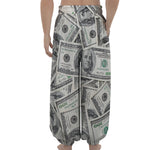 US Dollar Pattern Print Lantern Pants