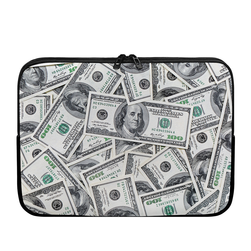 US Dollar Pattern Print Laptop Sleeve