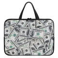 US Dollar Pattern Print Laptop Sleeve With Handle