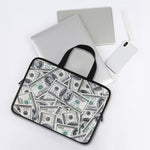 US Dollar Pattern Print Laptop Sleeve With Handle
