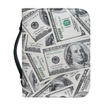 US Dollar Pattern Print Leather Bible Cover