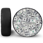US Dollar Pattern Print Leather Spare Tire Cover