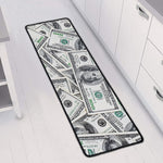 US Dollar Pattern Print Long Kitchen Mat