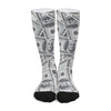 US Dollar Pattern Print Long Socks