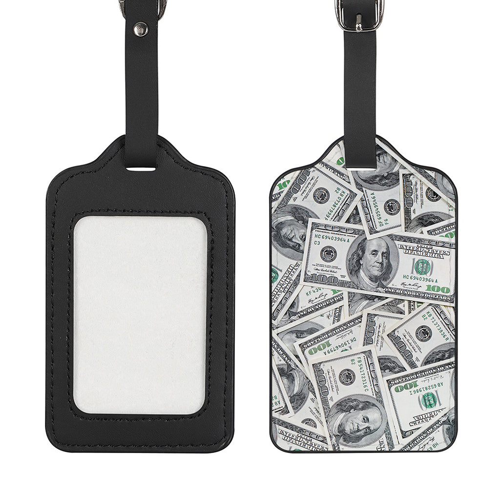 US Dollar Pattern Print Luggage Tag