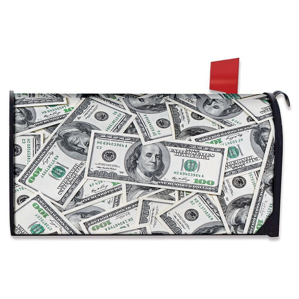 US Dollar Pattern Print Mailbox Cover
