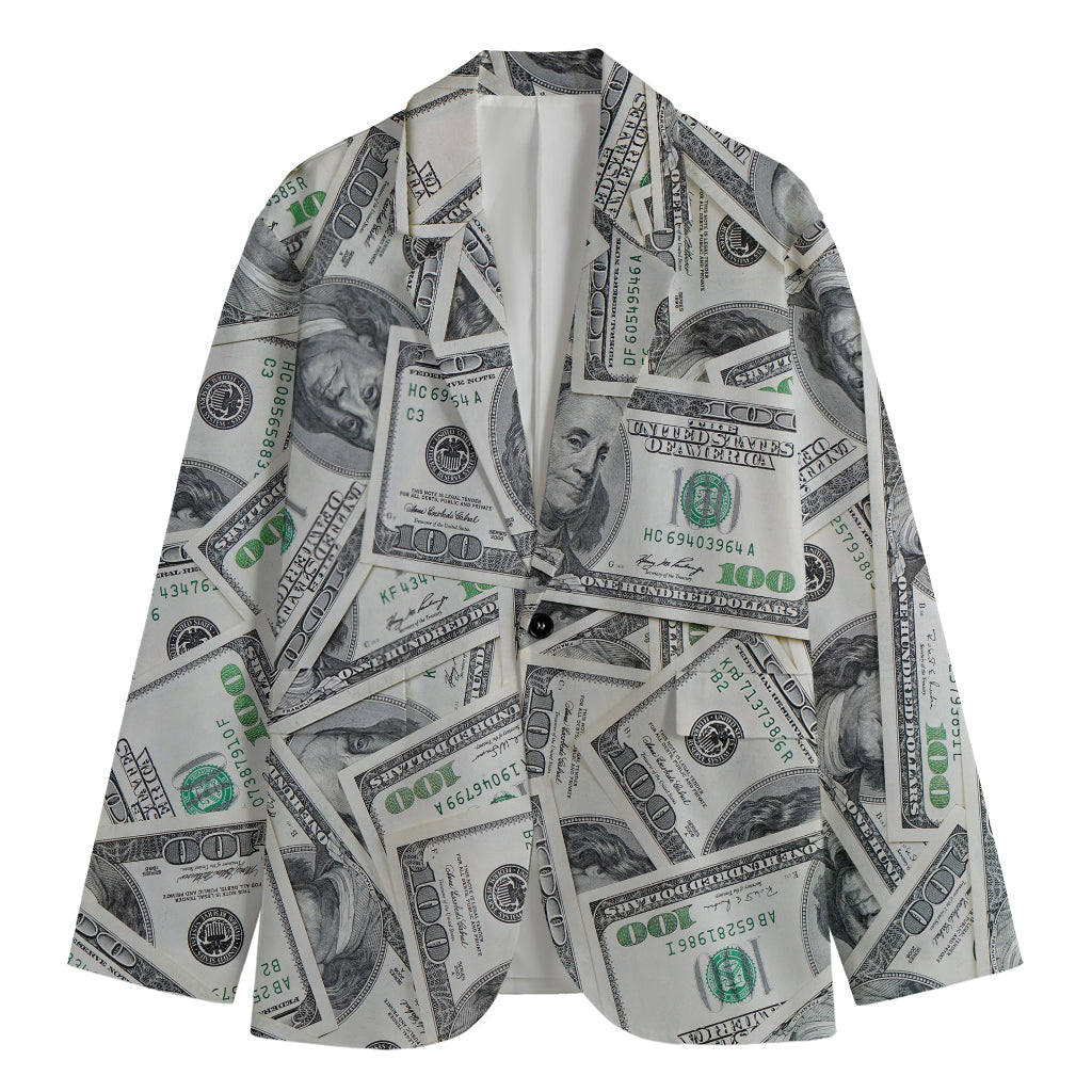 US Dollar Pattern Print Men's Blazer