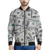 US Dollar Pattern Print Men's Bomber Jacket