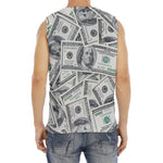 US Dollar Pattern Print Men's Fitness Tank Top