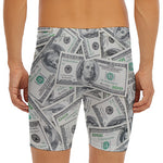 US Dollar Pattern Print Men's Long Boxer Briefs