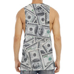 US Dollar Pattern Print Men's Muscle Tank Top