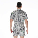 US Dollar Pattern Print Men's Rompers