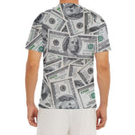 US Dollar Pattern Print Men's Short Sleeve Rash Guard