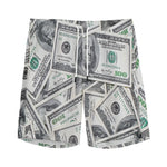 US Dollar Pattern Print Men's Sports Shorts