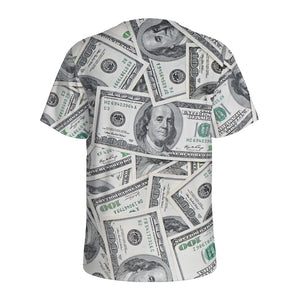 US Dollar Pattern Print Men's Sports T-Shirt