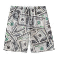 US Dollar Pattern Print Men's Swim Trunks
