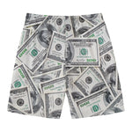 US Dollar Pattern Print Men's Swim Trunks