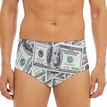 US Dollar Pattern Print Men's Triangle Swim Briefs