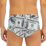 US Dollar Pattern Print Men's Triangle Swim Briefs