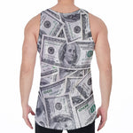 US Dollar Pattern Print Men's Velvet Tank Top