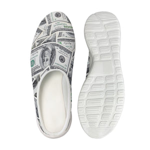 US Dollar Pattern Print Mesh Casual Shoes