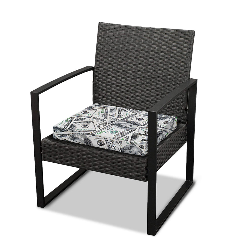 US Dollar Pattern Print Outdoor Seat Cushion Cover