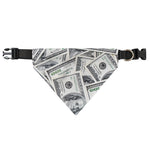 US Dollar Pattern Print Over The Collar Dog Bandana