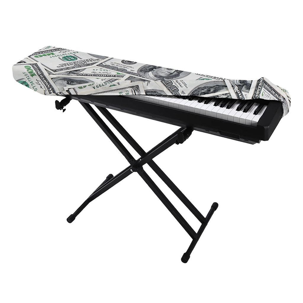 US Dollar Pattern Print Piano Keyboard Cover