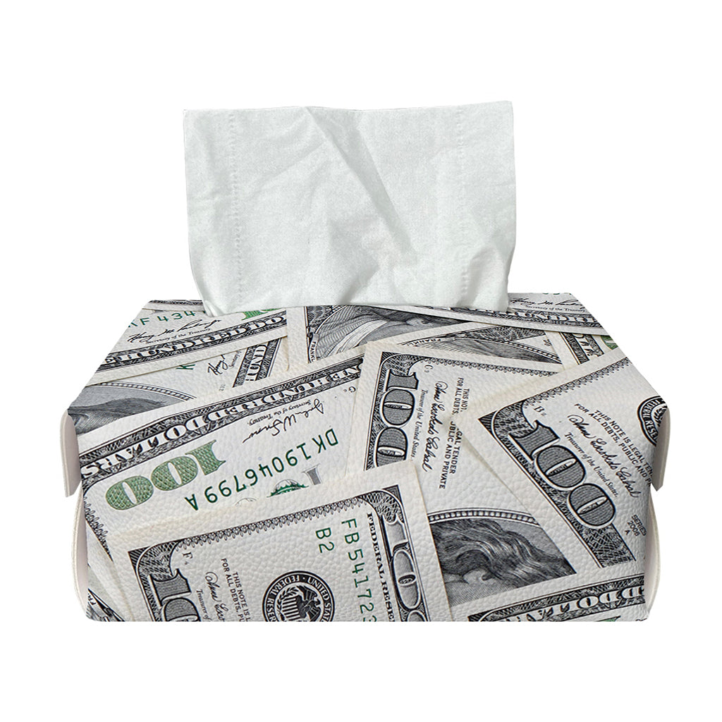 US Dollar Pattern Print Rectangle Tissue Box Cover