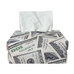 US Dollar Pattern Print Rectangle Tissue Box Cover