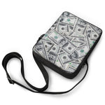 US Dollar Pattern Print Rectangular Crossbody Bag