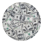 US Dollar Pattern Print Round Blanket
