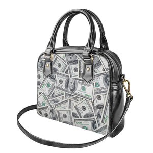 US Dollar Pattern Print Shoulder Handbag