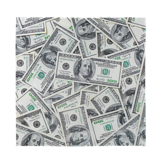 US Dollar Pattern Print Silk Bandana