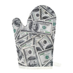 US Dollar Pattern Print Single Oven Mitt