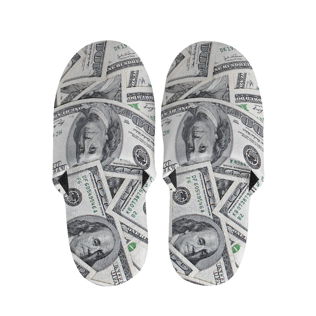 US Dollar Pattern Print Slippers