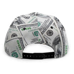 US Dollar Pattern Print Snapback Cap