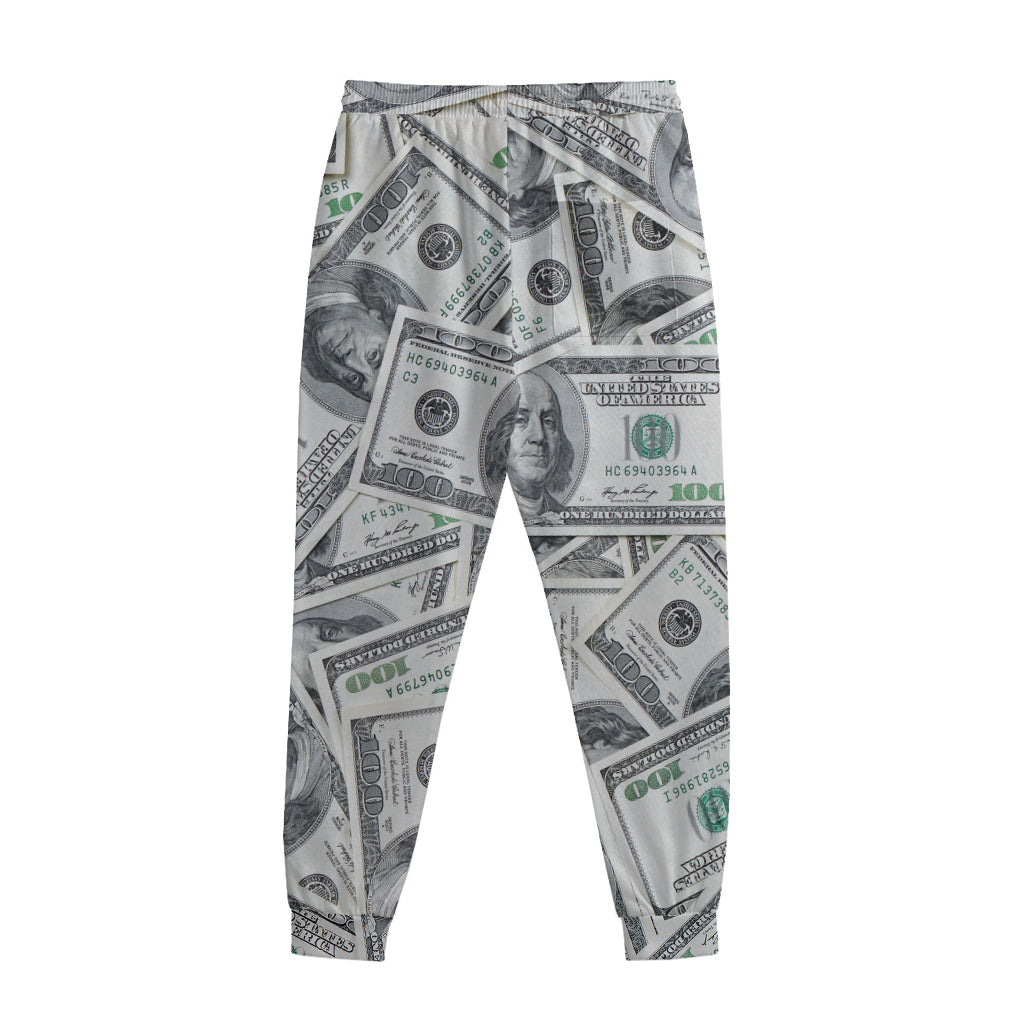 US Dollar Pattern Print Sweatpants