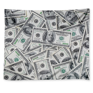 US Dollar Pattern Print Tapestry